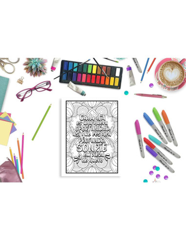 Ansiedad - Libro de colorear para adultos y adolescentes para reducir el estrés y las preocupaciones (Spanish Edition)