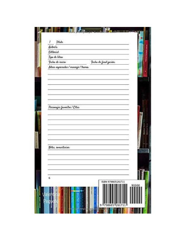 Cuaderno de Lecturas Mis Libros: Diario Para Los Amantes de La Lectura (Spanish Edition)
