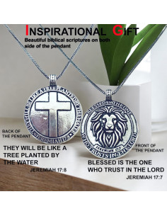 Colgante Religioso de Latón con Versículo Bíblico - 30 mm 2