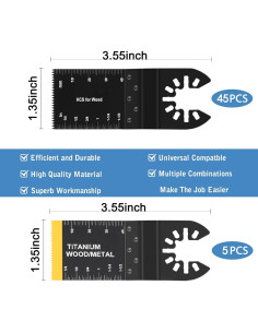 50 Cuchillas Oscilantes AIFICUT para Madera y Metal 2