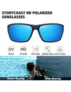 Gafas de sol polarizadas STORYCOAST 2 en 1 para ciclismo 2