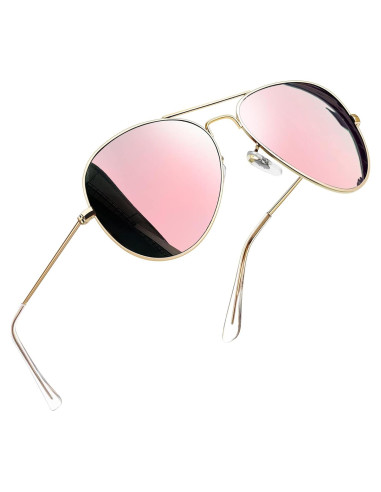 Gafas de Sol Joopin Aviador Metálicas UV400 Rosa