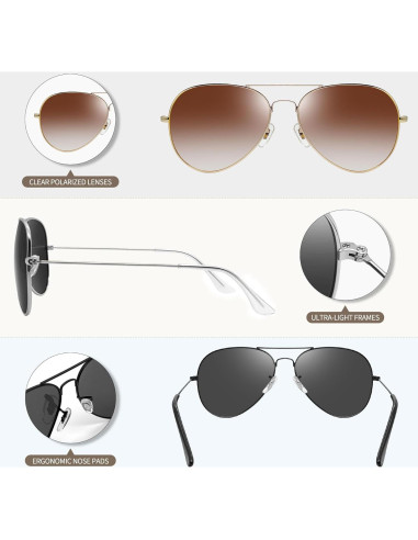 Gafas de sol polarizadas Joopin UV400 para hombres y mujeres