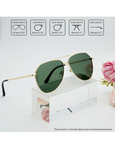 Gafas de Sol Joopin Aviador Polarizadas UV400 Doradas