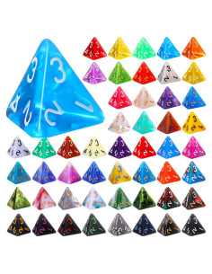 Conjunto de Dados Poliedricos Skylety 50 Piezas 4 Caras Multicolor