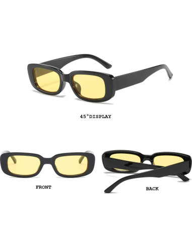 Gafas de sol BUTABY para mujeres retro UV400 marco negro