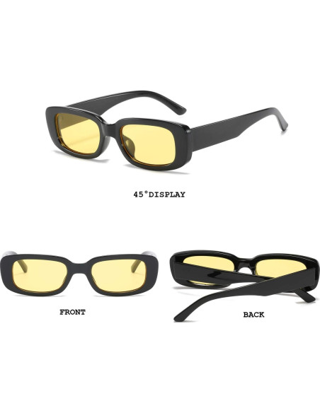 Gafas de sol BUTABY para mujeres retro UV400 marco negro Gafas de sol BUTABY para mujeres retro UV400 marco negro