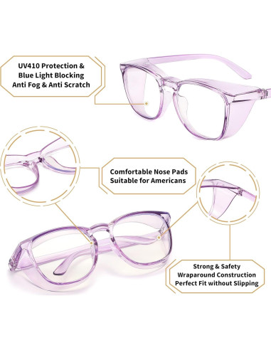 Gafas de seguridad Alsenor lila antiempañantes UV