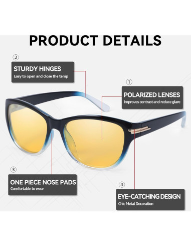 Gafas Antirreflejo SIPHEW para Conducir de Noche Amarillas