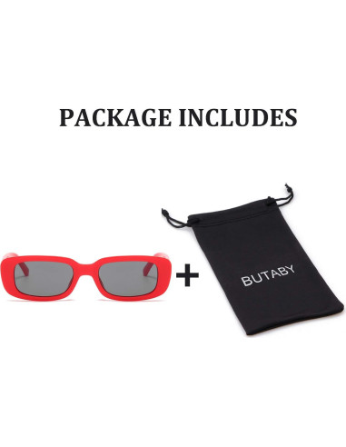 Gafas de Sol BUTABY Rectangulares UV400 para Mujeres