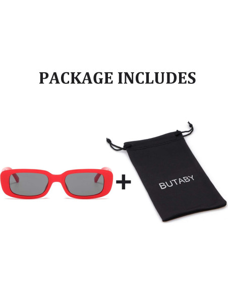 Gafas de Sol BUTABY Rectangulares UV400 para Mujeres Gafas de Sol BUTABY Rectangulares UV400 para Mujeres