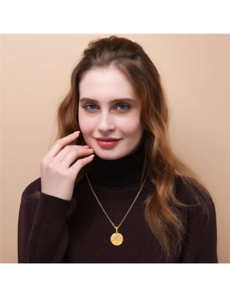 Collar Locket Personalizado U7 con Foto y Texto 45.72 cm