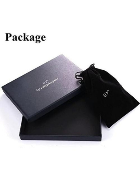 Collar Locket Personalizado U7 con Foto y Texto 45.72 cm