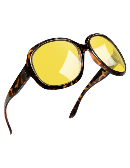 Gafas de sol Joopin grandes UV400 para mujeres con lentes amarillos