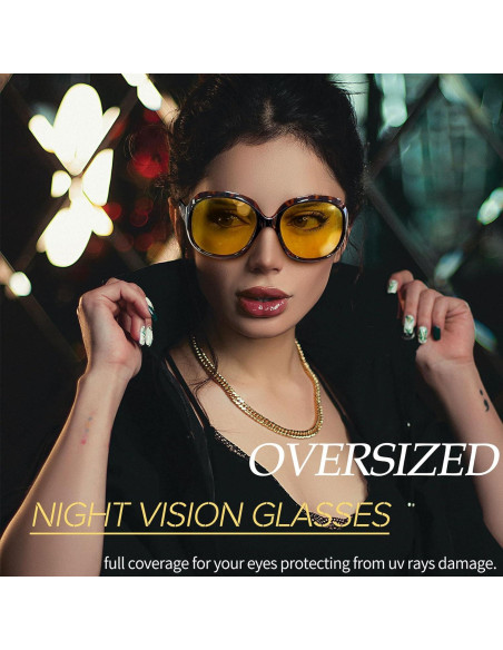 Gafas de sol Joopin grandes UV400 para mujeres con lentes amarillos