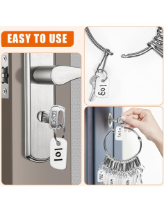 Organizador de Llaves Portátil Tutata con 30 Ganchos y Etiquetas 2