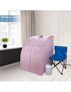 Sauna de Vapor Portátil Durasage DSS-XL01 800W Rosa 2