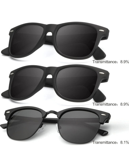 Gafas de sol KALIYADI polarizadas unisex HD 3 pack