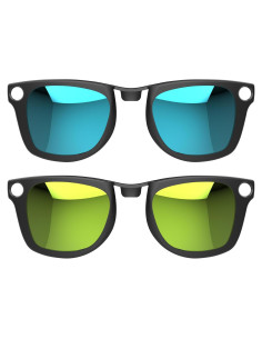 Clip Polarizado Ray-Ban Meta Wayfarer 2 Pcs Azul Amarillo