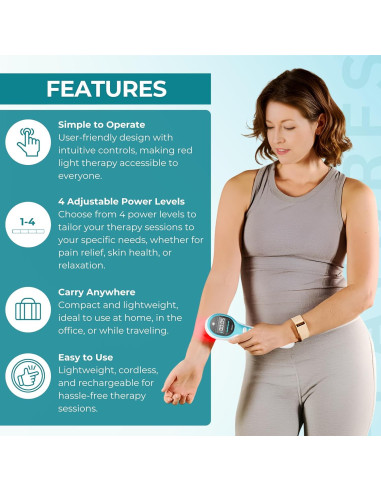 Varita Terapia Láser Frío Norelie RedRevive - Alivio Dolor