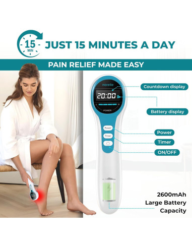 Varita Terapia Láser Frío Norelie RedRevive - Alivio Dolor