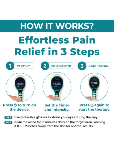 Varita Terapia Láser Frío Norelie RedRevive - Alivio Dolor