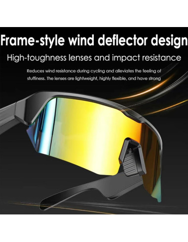 Gafas Inteligentes Bluetooth Doradas con Protección UV