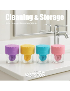 Estuche Lavadora Manual para Lentes de Contacto 2 en 1 - 4 Colores 2