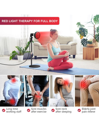 Lámpara Terapia Luz Roja Wolezek - Soporte Ajustable 25-42cm