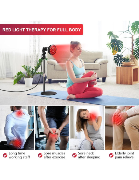 Lámpara Terapia Luz Roja Wolezek - Soporte Ajustable 25-42cm