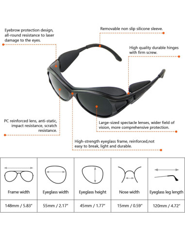 Gafas de Luz Roja JILERWEAR para Protección Ocular