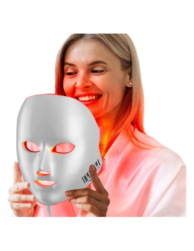 Máscara de Terapia de Luz Roja NEWKEY LED 7 Colores Facial