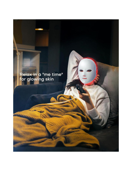 Máscara de Terapia de Luz Roja NEWKEY LED 7 Colores Facial Máscara de Terapia de Luz Roja NEWKEY LED 7 Colores Facial