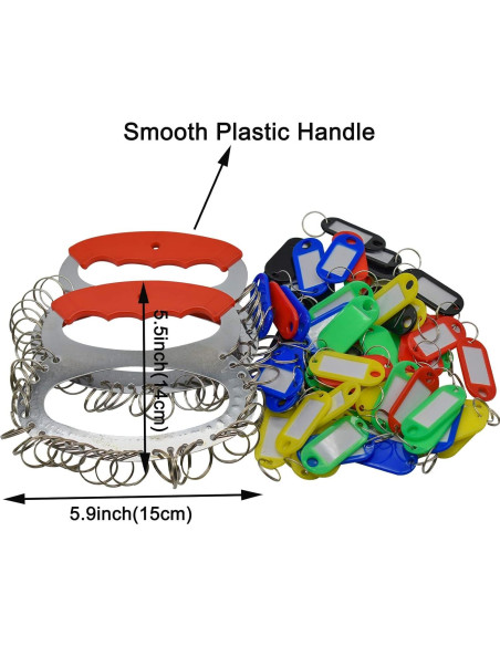 Organizador de Llaves Maydahui 2 Piezas con 28 Anillas y 60 Etiquetas