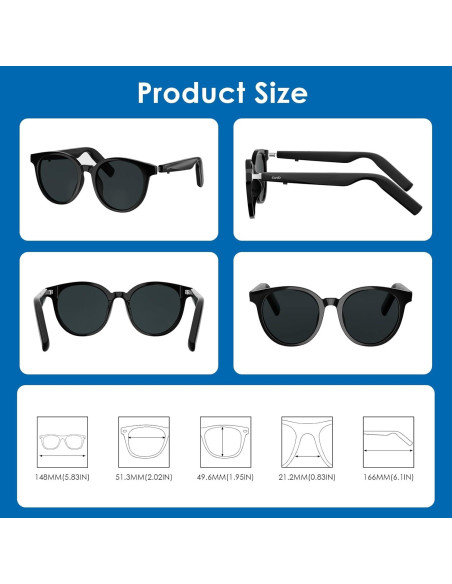 Gafas Inteligentes GetD GG13 con Traducción AI y Audio