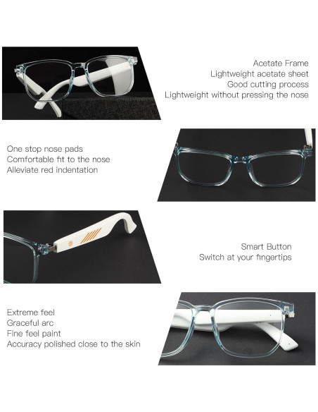 Gafas de Audio Inteligentes Bluetooth Yoidesu IP65 con Micrófono