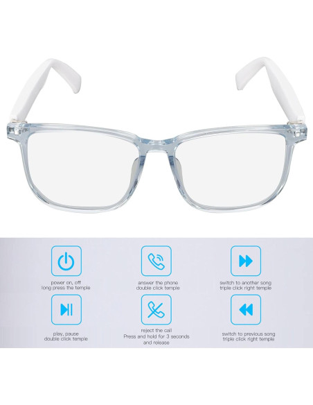 Gafas de Audio Inteligentes Bluetooth Yoidesu IP65 con Micrófono