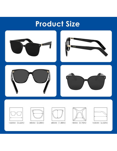 Gafas Inteligentes GetD GD04 Bluetooth 5.4 con Audio HiFi