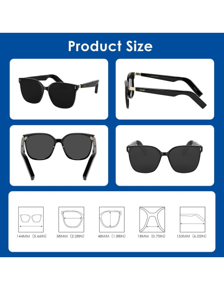 Gafas Inteligentes GetD GD04 Bluetooth 5.4 con Audio HiFi