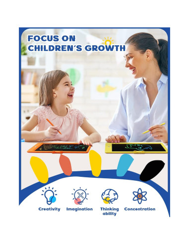 Tableta de Escritura LCD Bravokids 10" Naranja para Niños