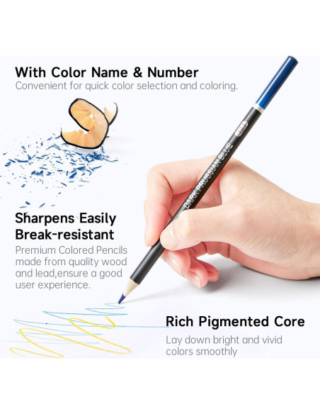 Set de Lápices de Colores 174 Colores Shuttle Art con Accesorios