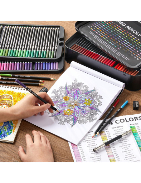 Set de Lápices de Colores 174 Colores Shuttle Art con Accesorios
