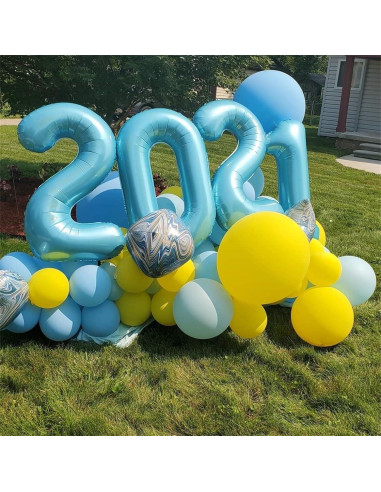 Globo de Número 5 Azul Perlado 101,6 cm para Cumpleaños