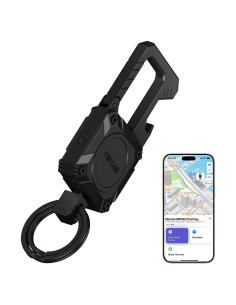 Llavero Inteligente Miroddi con Rastreador Find My iOS Negro