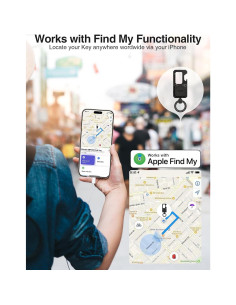 Llavero Inteligente Miroddi con Rastreador Find My iOS Negro 2