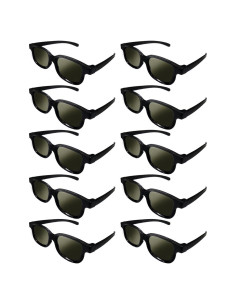 Lote de 10 Gafas 3D Polarizadas RealD para TV y Cine