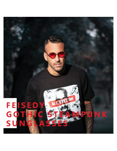 Gafas de Sol Retro Steampunk FEISEDY Modelo B1857 2