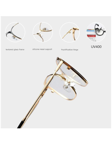 Gafas Retro Ojo de Gato Kachawoo Metal para Mujeres