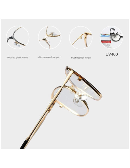 Gafas Retro Ojo de Gato Kachawoo Metal para Mujeres