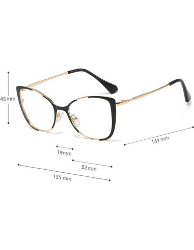 Gafas Retro Ojo de Gato Kachawoo Metal para Mujeres